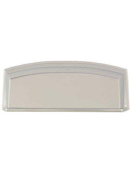 Menlo Park Cup Pull - 3 1/2 inch Center-to-Center in Polished Nickel.